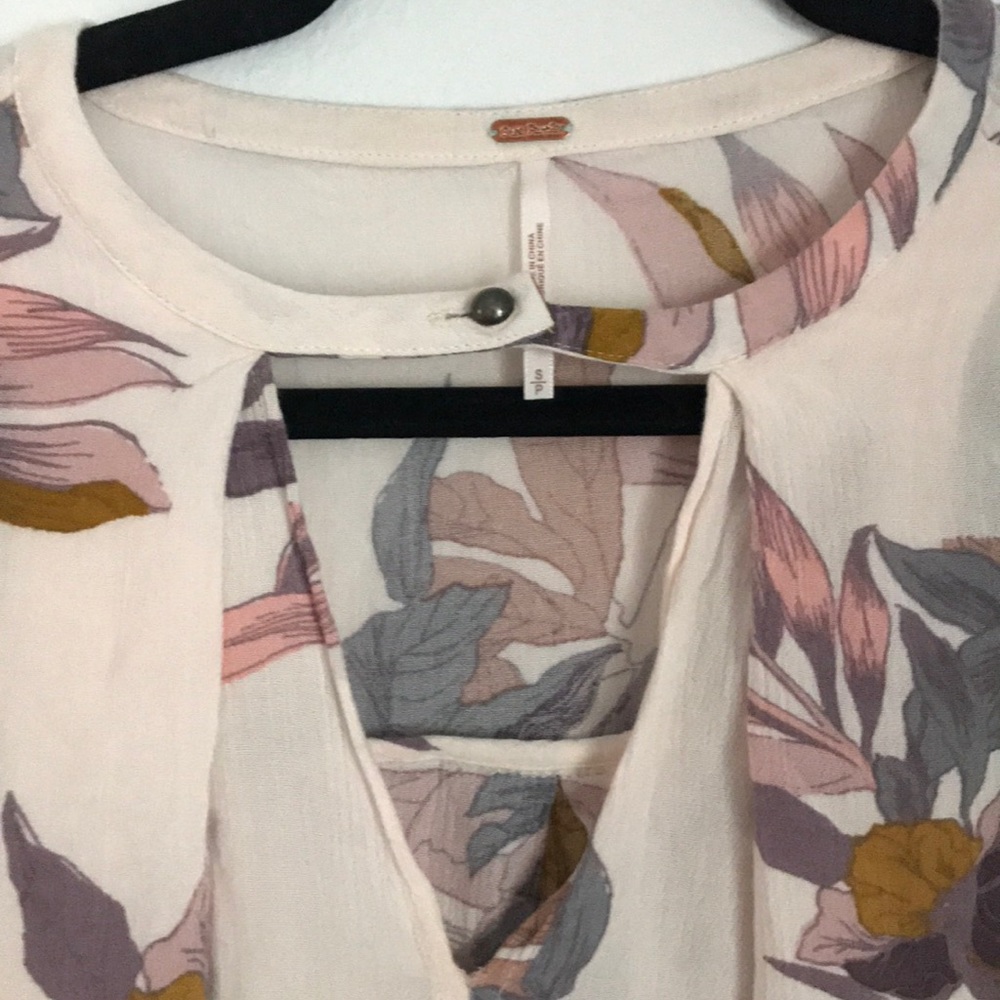 Free People Floral Tunic Blouse - Picture 4 of 4
